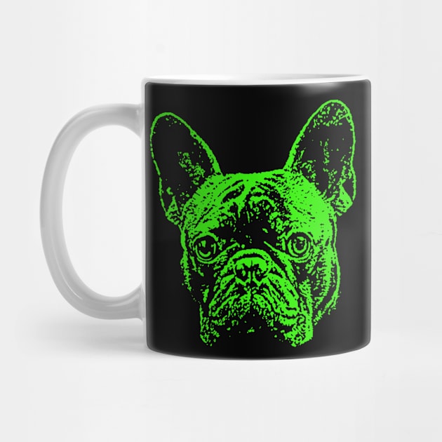 Green French Bulldog by childofthecorn